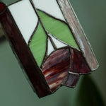 Tiffany Glass Pendant Light for Dining Room, LED Colorful Hanging Lampshade