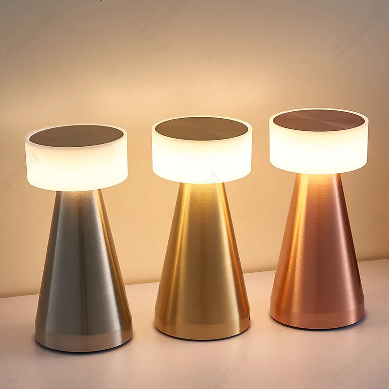 LED Bar Table Lamp: USB Rechargeable Touch Sensor Night Light