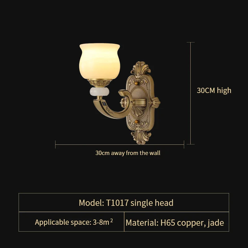 Copper Jade Pendant Lamp: Modern Chinese Style Dining Room Decor for Villas