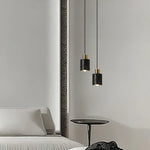 Black Travertine LED Pendant Lamps: Nordic Modern Home Decoration Interior Hanging Light