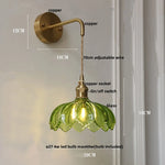 LED Glass Wall Lights Pull Chain Switch | Nordic Modern Design Bedside Lamp