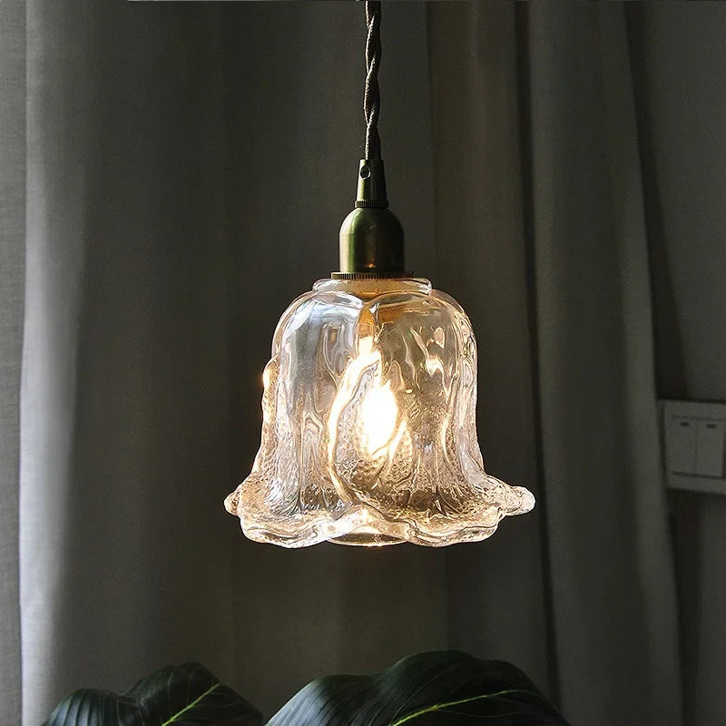 Copper Glass LED Pendant Lamp: Modern Nordic Kitchen Dining Room Lighting