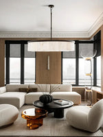 Round Marble Chandelier Ceiling Light Fixture for Kitchen Dining Room