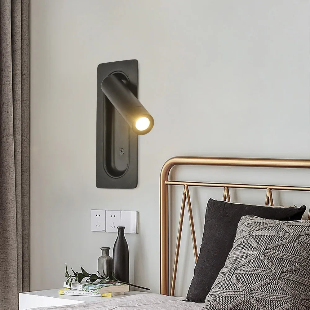 Adjustable Bedside LED Wall Lamp for Modern Hotel Guest Rooms