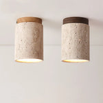 Travertine Stone Ceiling Downlight with E27 Bulb