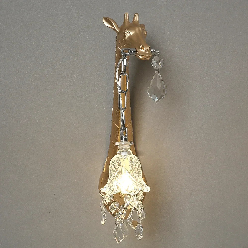 Giraffe Resin Wall Lamp Sconce Light for Bedside & Living Room Decor
