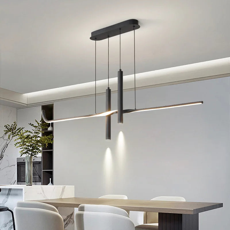 Modern LED Dining Room Chandelier for Minimalist Dining Tables and Bars