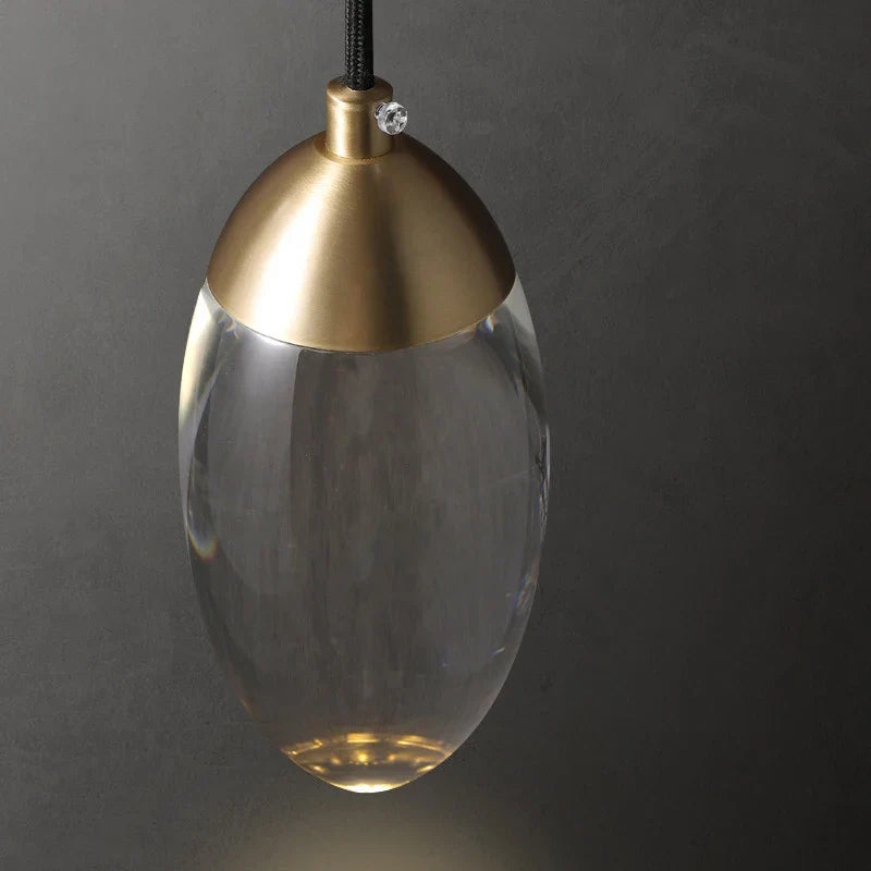 Crystal LED Wall Light: Elegant Copper Lighting for Bedroom, Living Room, Staircase