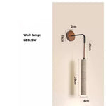 Stone Wood Ring LED Chandelier for Foyer Bedroom