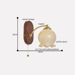 LED Japanese Style Wall Lights Copper Wood Bedside Lamp for Home Bedroom