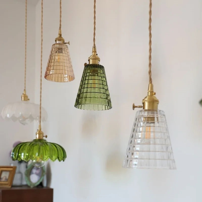 Glass Pendant Light LED Modern Minimalism Hanging Lamp Nordic Kitchen Lighting