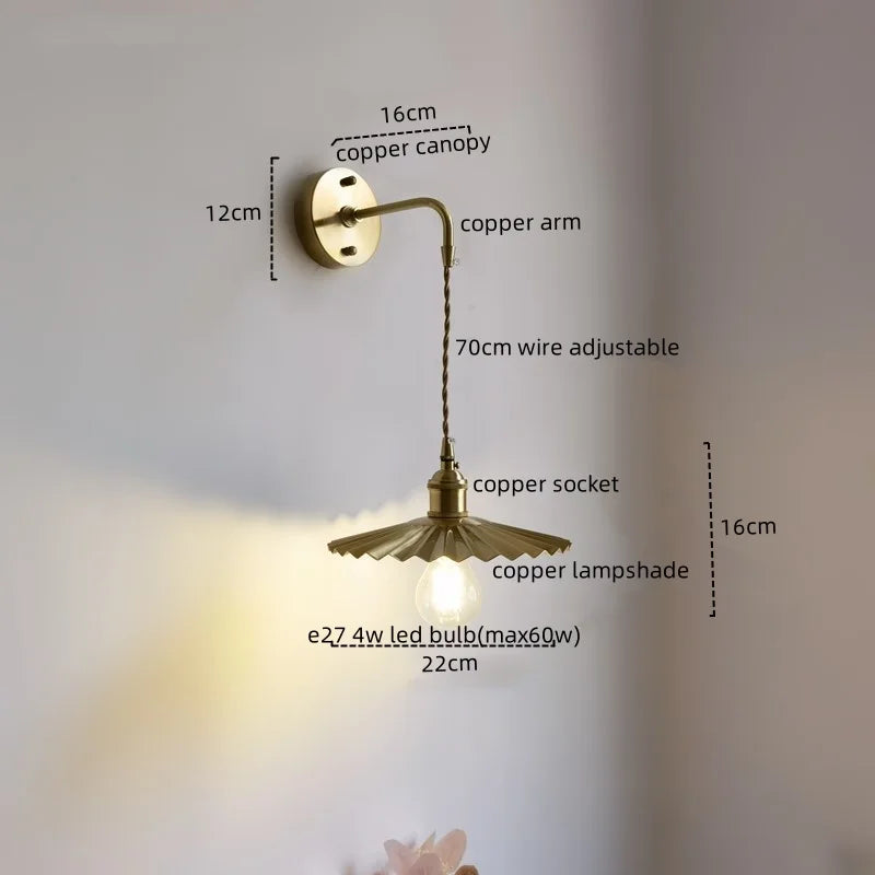Copper LED Wall Light for Modern Spaces.