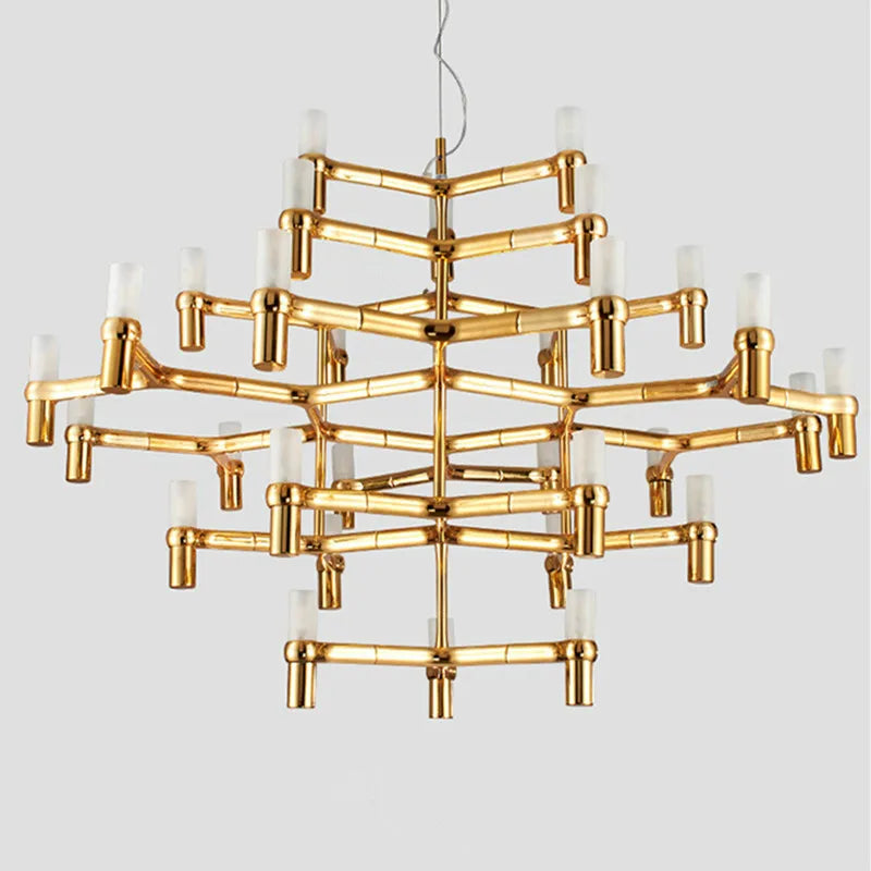 Afralia™ Metal Pendant Chandelier LED Lighting Fixture for Modern Luxury Foyer, Stairs & Indoor