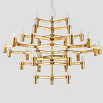 Afralia™ Metal Pendant Chandelier LED Lighting Fixture for Modern Luxury Foyer, Stairs & Indoor