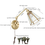 Afralia™ Nordic Glass LED Wall Lamp Mirror Loft Stairs Living Room Bedside Night Light