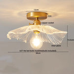 Glass Copper LED Ceiling Light - Simple Art Decorative Chandelier