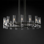 2-Layer Chandelier Lighting - Vintage Gold Silver Black Hanging Lamps
