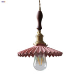 Afralia™ Walnut LED Pendant Lamp Living Room Bedroom Restaurant Nordic Modern