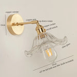 Nordic Glass LED Wall Lamps Copper Arm Wandlamp