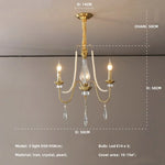 Luxury Crystal Chandelier Foyer Pendant Light American Style Home Decor