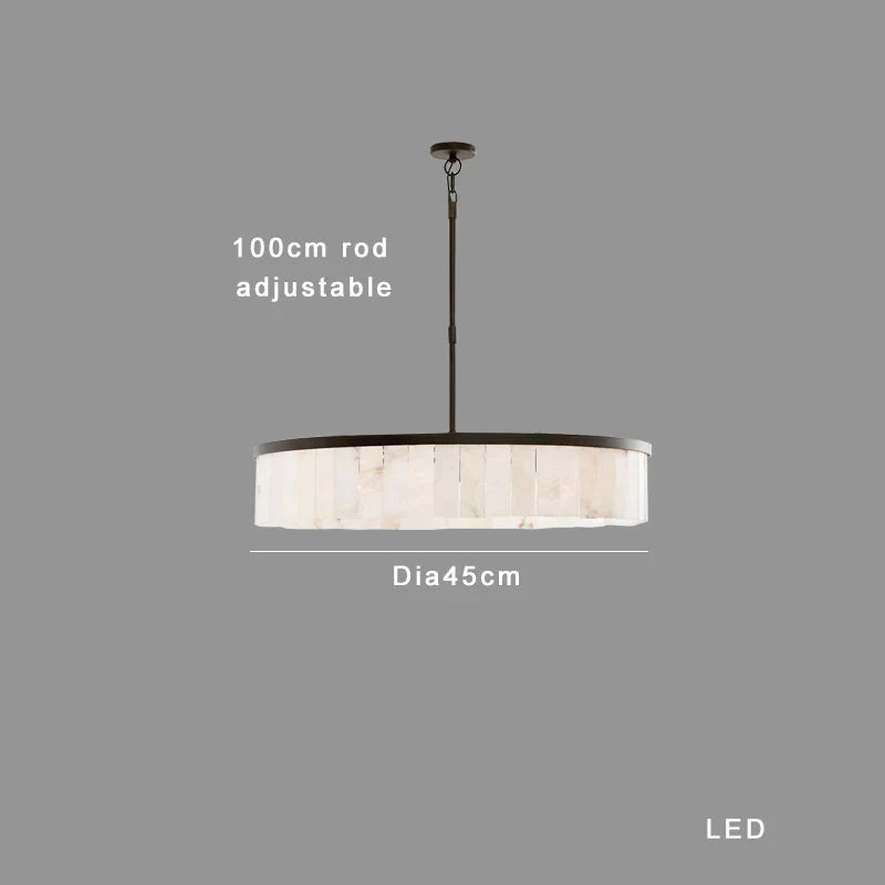 Luxury Marble Ceiling Pendant Light: Elegant LED Dimmable Fixture for Living Room