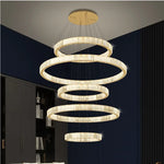 Luxury K9 Crystal Pendant Lights | Dimmable LED Circles Hanging Lamp