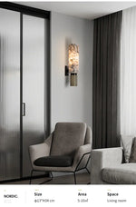 Copper Alabaster Wall Lamp: Post-Modern High-End Bedroom Lighting