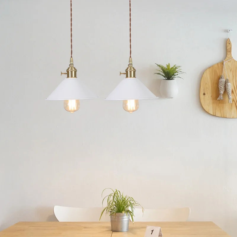 Yellow Iron Art LED Pendant Lights - Modern Nordic Style for Home Decor