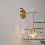 Clear Glass LED Wall Light - Modern Nordic Design
