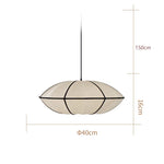 Danish Fabric Pendant Lamp Vintage Chandelier E27 Bulb