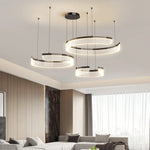 Modern Acrylic LED Semicircle Pendant Light Chandelier for Living Room and Bedroom