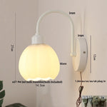 Afralia™ Wood Base Glass LED Wall Sconce Modern Bathroom Light Fixture