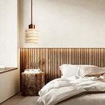 Afralia™ Yellow Travertine LED Pendant Lamp for Nordic Modern Living Room Bedroom Kitchen Decor