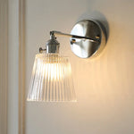 Clear Glass Iron Wall Lamp - Dual Light Up Down Rotate for Home Décor