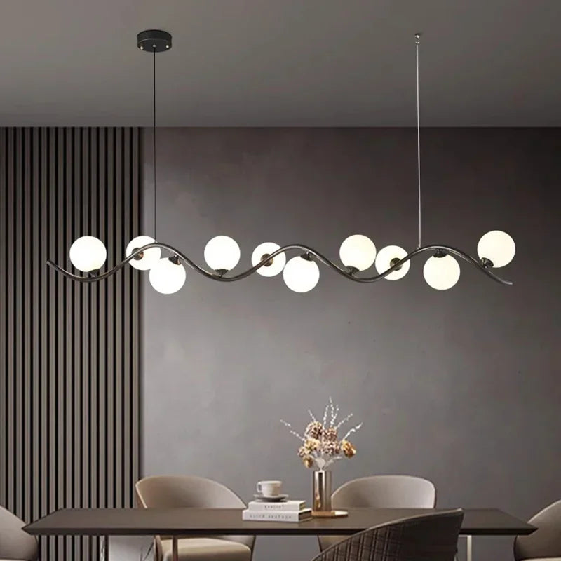 Nordic Glass Ball LED Pendant Lights for Home Decor and Lighting Fixture