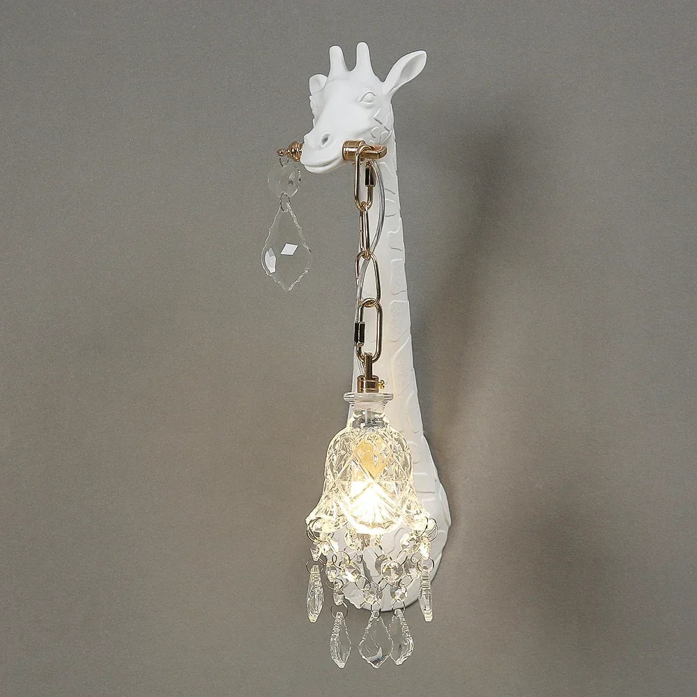 Giraffe Resin Wall Lamp Sconce Light for Bedside & Living Room Decor