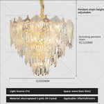 French Crystal Chandelier Cream Wind Lighting Elegant Luxury Lights