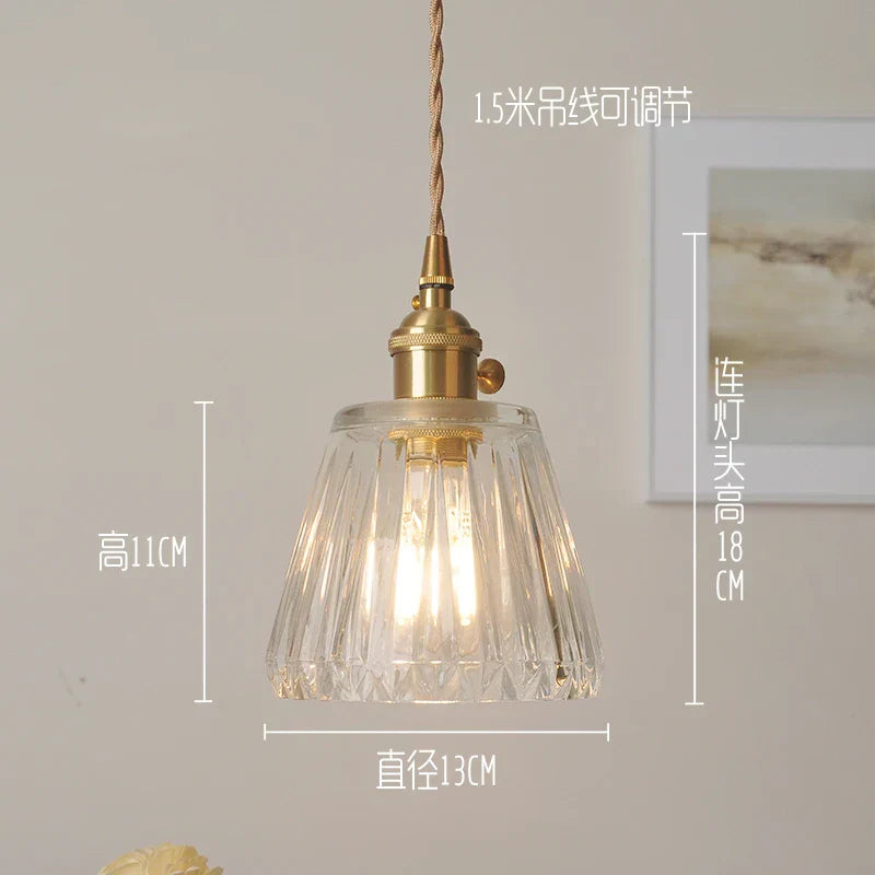 Clear Glass Wire Pendant Light Fixture Nordic Modern Hanging Lamp