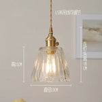 Afralia™ Flower Glass LED Pendant Lights with Walnut Wood Finish