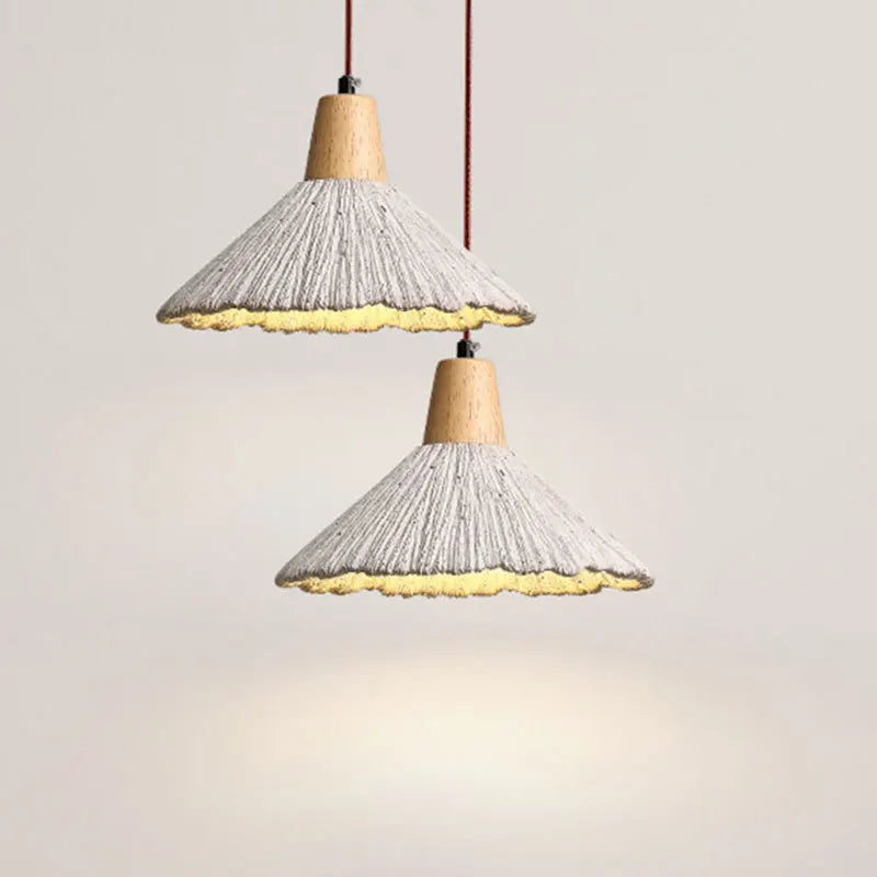 Wood Canopy LED Pendant Lamp: Modern Nordic Style with Adjustable Hanging Lights