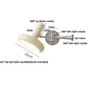 Rotatable Nordic LED Wall Sconce Pull Chain Switch Stair Light - Indoor Restaurant Bedroom Porch