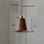 Ash Wood LED Pendant Lamp Adjustable Hanging Lights Luminaire