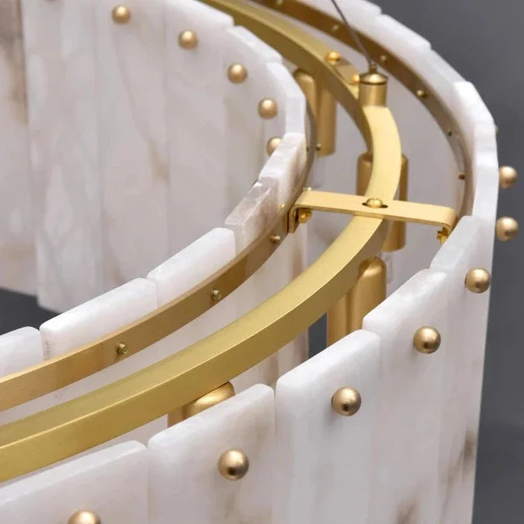 Moonshade Natural Marble Dining Room Chandelier