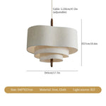 Wabi Sabi Japan Cloth Ceiling Chandelier for Home Decor - Elegant Island Pendant Lights