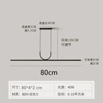 Black LED Ceiling Chandelier for Dining Room Kitchen Island - Modern Hanging Fixture