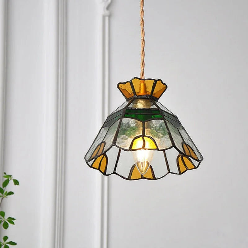 Afralia™ Glass Brass Pendant Lamp, Adjustable Loft LED Light for Kitchen Bar Balcony