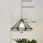 Afralia™ Tiffany Style Wood Globe Glass LED Pendant Light Fixture for Home Lighting