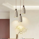 Modern Cement Hanging Light Fixture Aisle Bar Coffee Lampshade LED Pendant