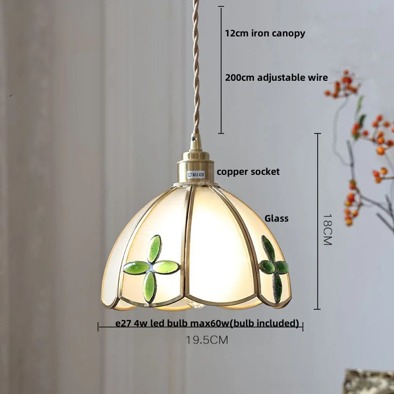 Afralia™ Walnut Wood LED Pendant Light with Colorful Glass Shades