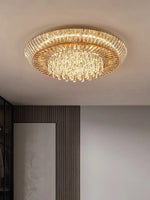 Amber Crystal LED Ceiling Light for Luxurious Home Decor